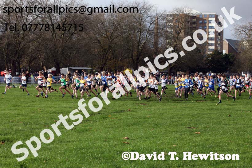 Boys under-13s 2017 British Athletics Liverpool Cross Challenge, Sefton Park, Liverpool. Photo:  David T. Hewitson/Sports for All Pics